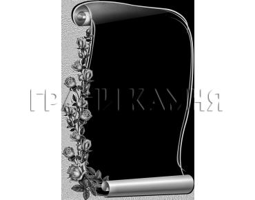 Вертикальный гранитный памятник на могилу с розами №5