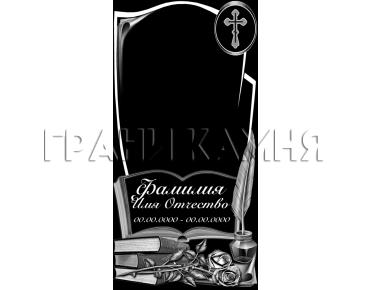 Вертикальный гранитный памятник учителю с розами №27