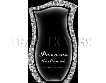 Вертикальный гранитный памятник на могилу с лилиями №28