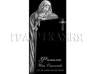 Вертикальный гранитный памятник со скорбящей женщиной №34