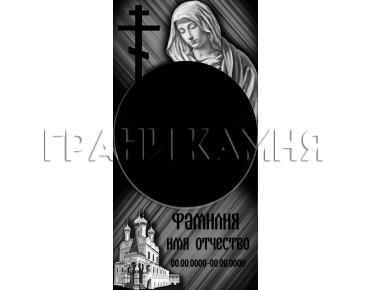 Вертикальный гранитный памятник со скорбящей женщиной №36