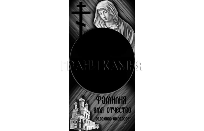 Вертикальный гранитный памятник со скорбящей женщиной №36