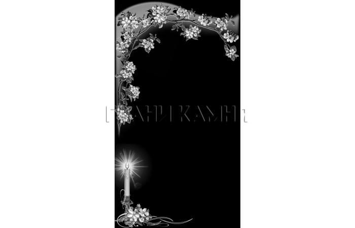 Вертикальный гранитный памятник на могилу со свечой №37