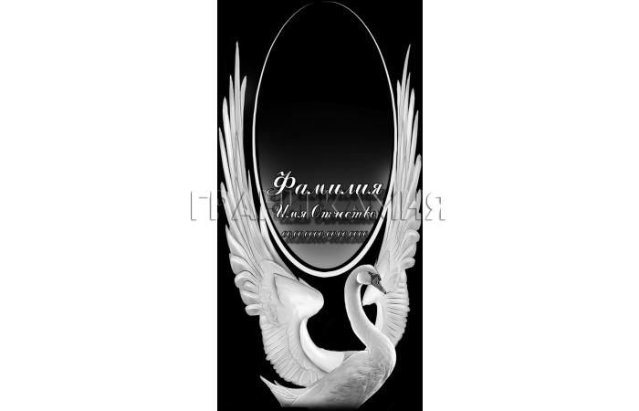 Вертикальный гранитный памятник с лебедем №44