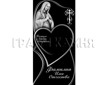 Вертикальный гранитный памятник со скорбящей женщиной №51