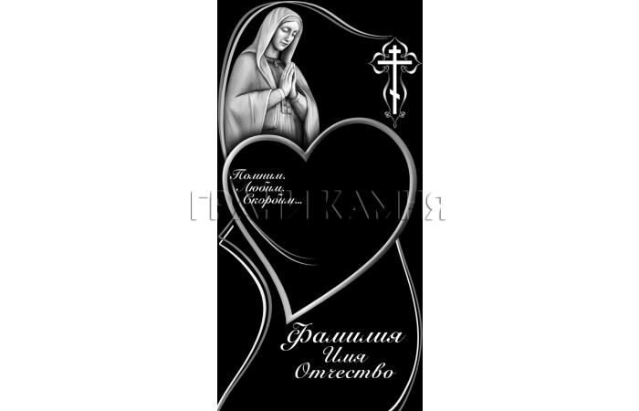 Вертикальный гранитный памятник со скорбящей женщиной №51