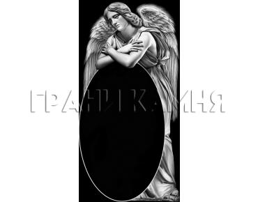 Вертикальный гранитный памятник с ангелом №59