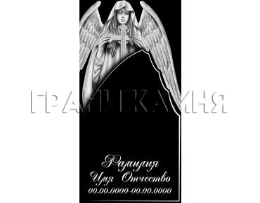 Вертикальный гранитный памятник с ангелом и крестом №62