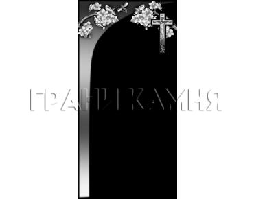 Вертикальный гранитный памятник на могилу с крестом №86