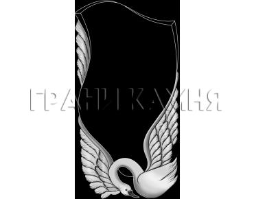 Вертикальный гранитный памятник на могилу с лебедем №122