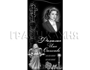 Вертикальный гранитный памятник на могилу с ангелом №139