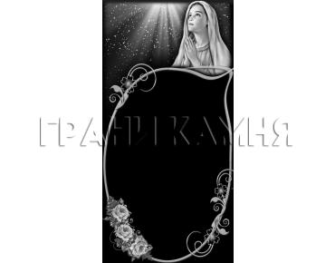 Вертикальный гранитный памятник со скорбящей женщиной №158