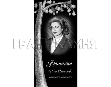 Вертикальный гранитный памятник на могилу №168