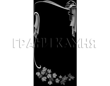 Вертикальный гранитный памятник с крестом и плащаницей №185