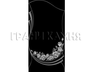 Вертикальный гранитный памятник на могилу с розами №201