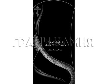 Вертикальный гранитный памятник на могилу с крестом №215