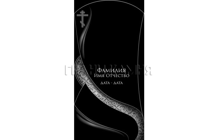 Вертикальный гранитный памятник на могилу с крестом №215