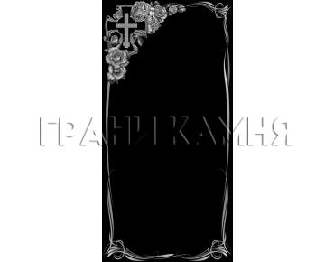 Вертикальный гранитный памятник на могилу с крестом №223