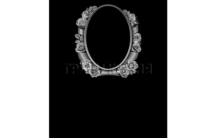 Вертикальный гранитный памятник на могилу с розами №228