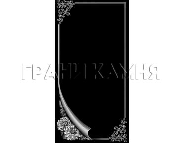 Вертикальный гранитный памятник на могилу с цветами №235