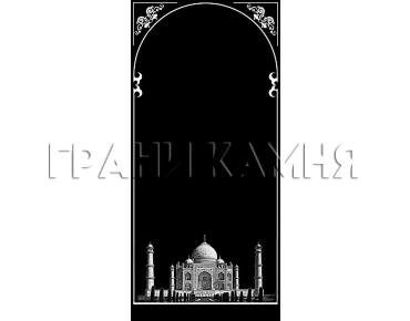 Вертикальный гранитный памятник на могилу с мечетью №247