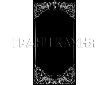 Вертикальный гранитный памятник на могилу с крестом №262