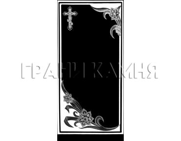 Вертикальный гранитный памятник на могилу с крестом №269