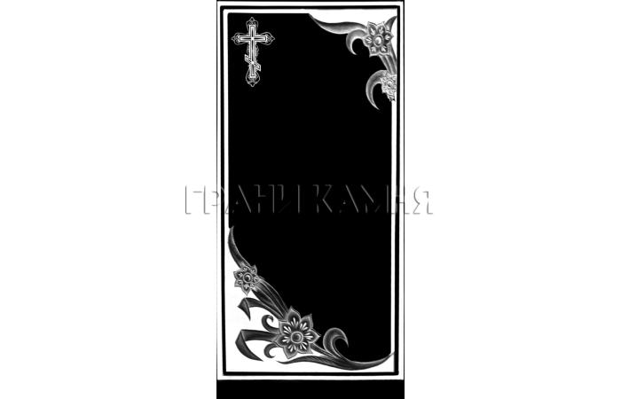 Вертикальный гранитный памятник на могилу с крестом №269