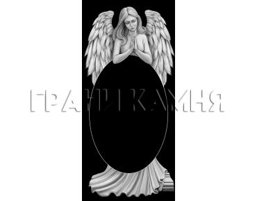 Вертикальный гранитный памятник на могилу с ангелом №270