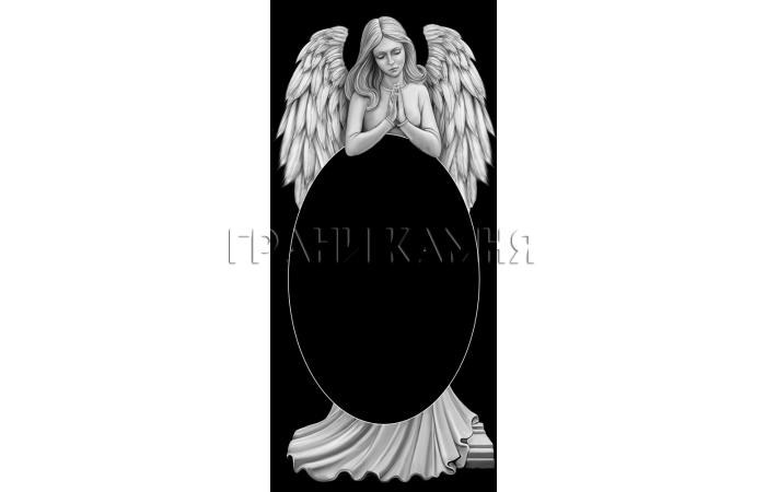 Вертикальный гранитный памятник на могилу с ангелом №270