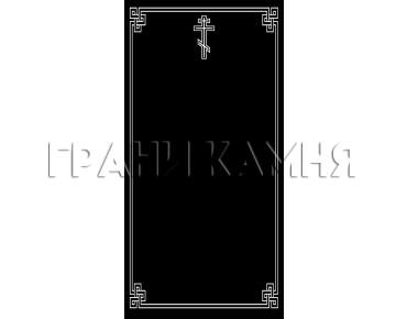 Вертикальный гранитный памятник на могилу с крестом №281