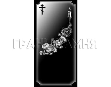 Вертикальный гранитный памятник на могилу с крестом №284