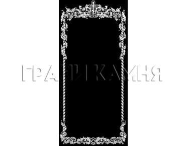 Вертикальный гранитный памятник на могилу с крестом №296