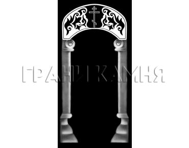 Вертикальный гранитный памятник на могилу с крестом №320