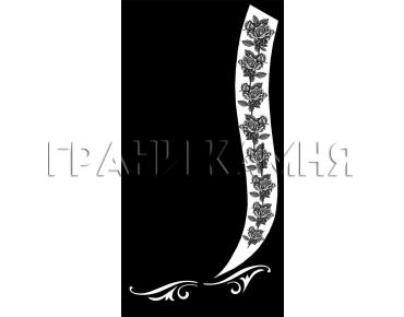 Вертикальный гранитный памятник на могилу с розами №327