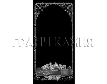 Вертикальный гранитный памятник на могилу с розами №328