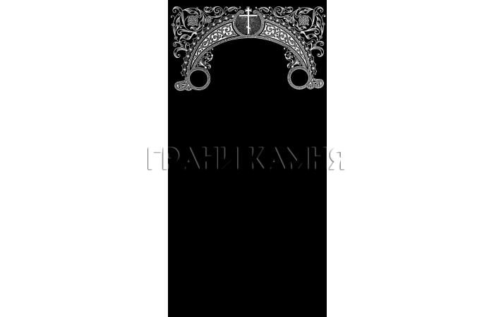 Вертикальный гранитный памятник на могилу с крестом №331