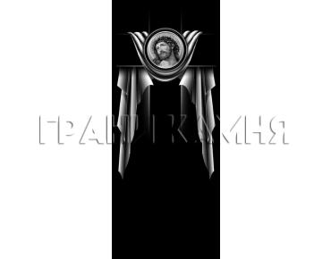 Вертикальный гранитный памятник с Иисусом и крестом №360