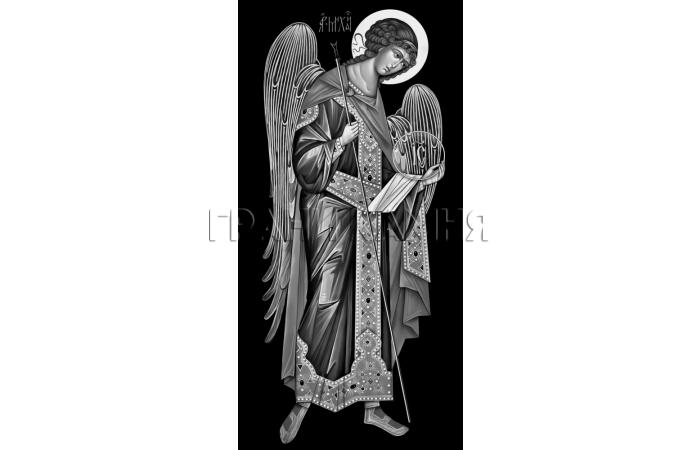 Вертикальный гранитный памятник на могилу с ангелом №365