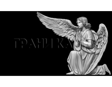 Горизонтальный гранитный памятник на могилу с ангелом №63