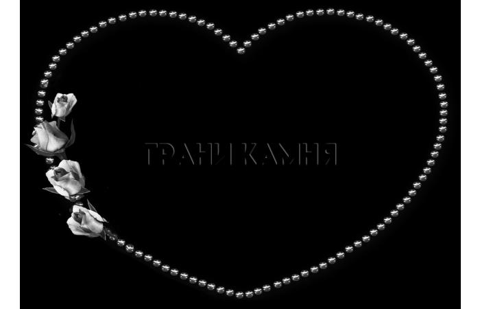 Горизонтальный гранитный памятник на могилу с розами №89