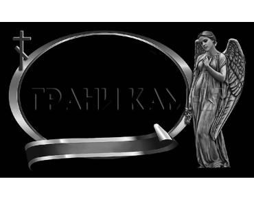 Горизонтальный гранитный памятник на могилу с ангелом №94