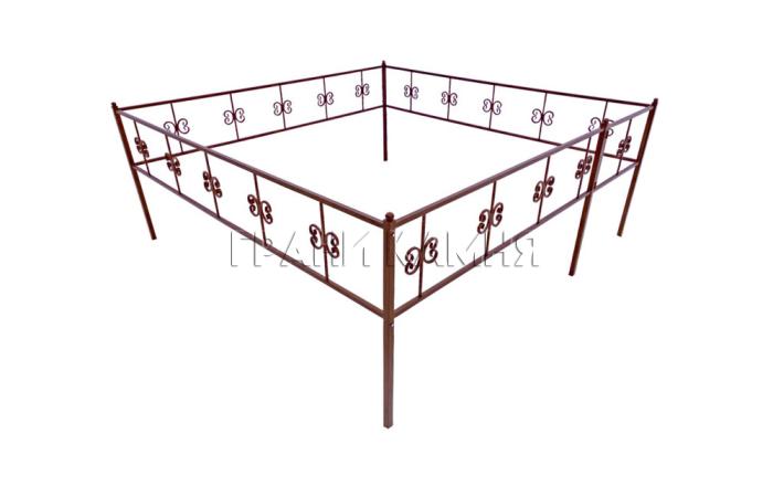 Ограда на могилу металлическая №1