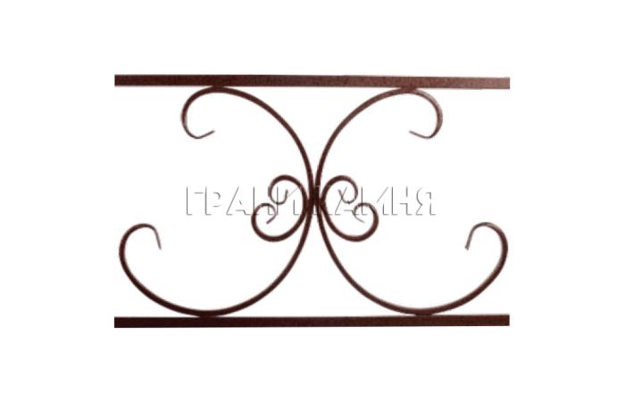 Ограда металлическая на могилу №2