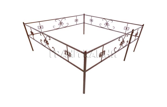 Ограда металлическая на могилу №2