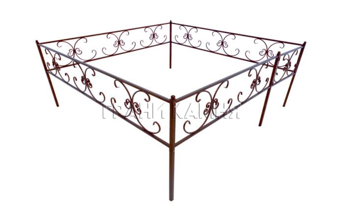 Металлическая ограда на могилу №3