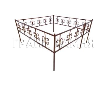 Ограда на кладбище металлическая №4