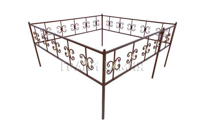 Ограда на кладбище металлическая №4