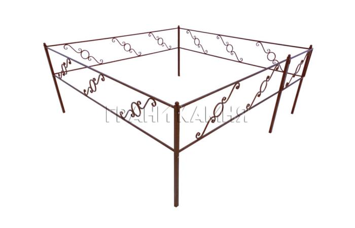 Ограда металлическая на кладбище №5