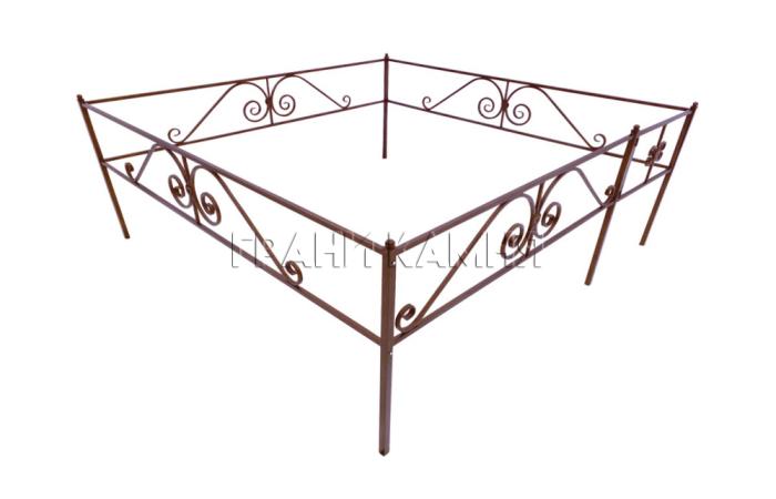 Ограда для могилы металлическая №7